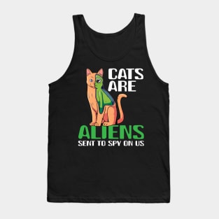 Cats Are Aliens - Funny Cat Owner Astronomy Lover Astronaut Tank Top